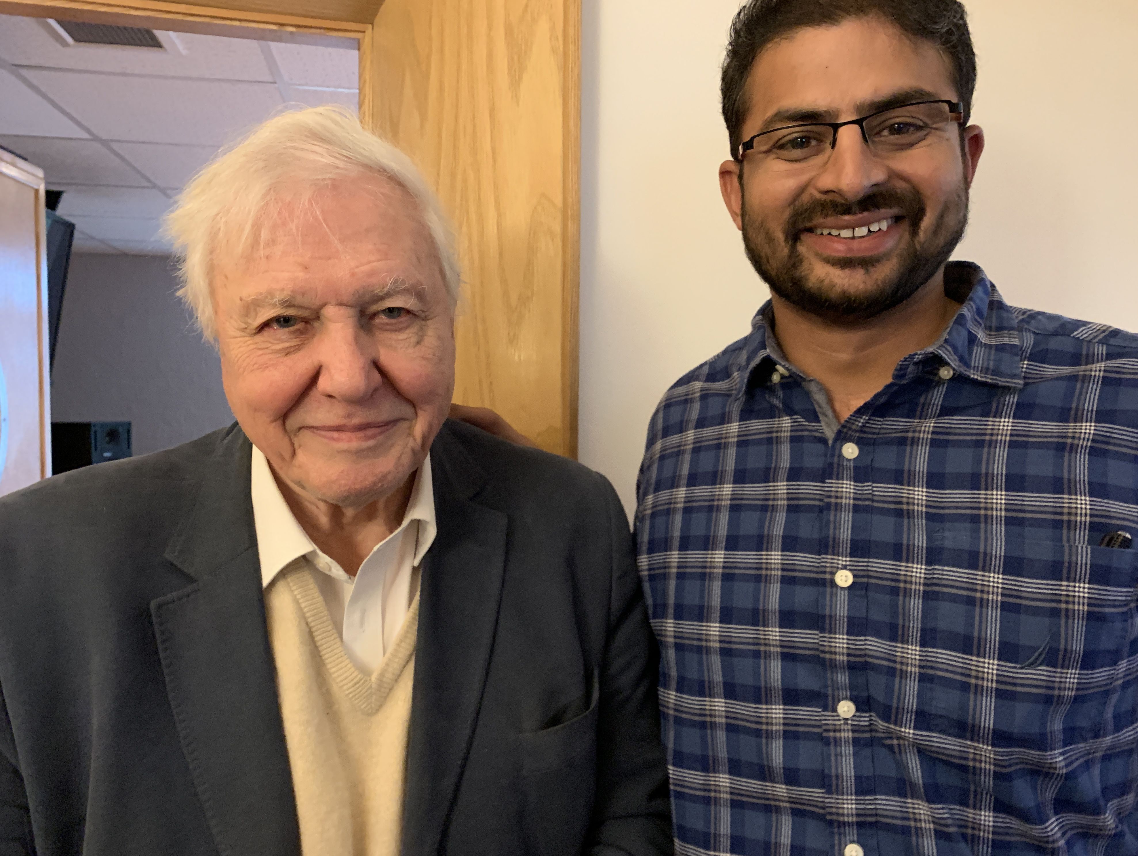 Recording with David Attenborough